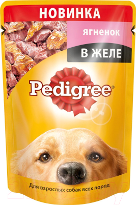 Влажный корм для собак Pedigree Для взрослых собак всех пород с ягненком в желе (100г)