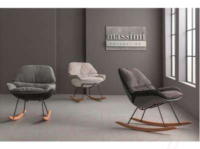 Кресло-качалка Signal Massimi Alzano (серый/графит)