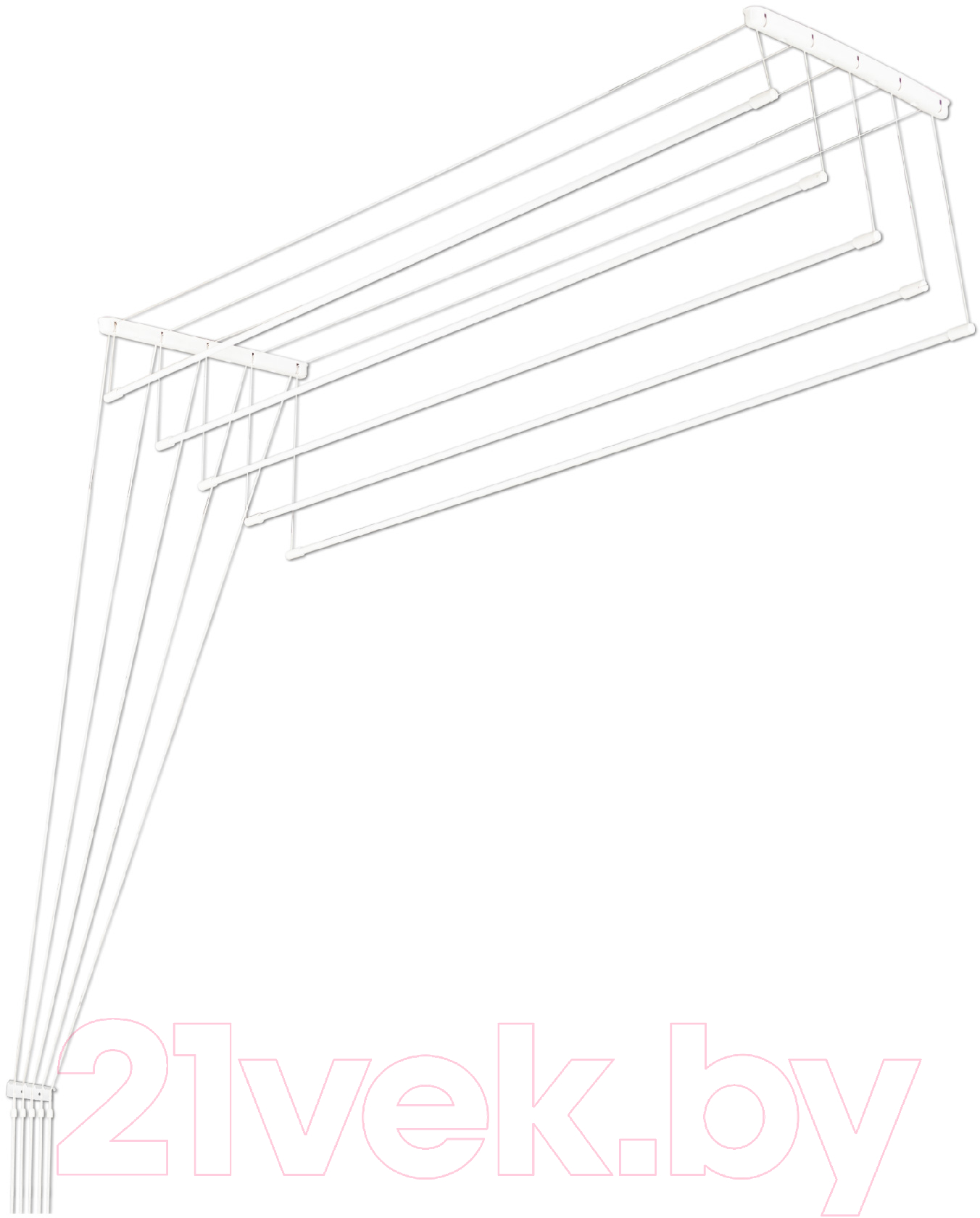 Сушилка для белья Comfort Alumin Group Потолочная 5 прутьев 220см (алюминий/белый)