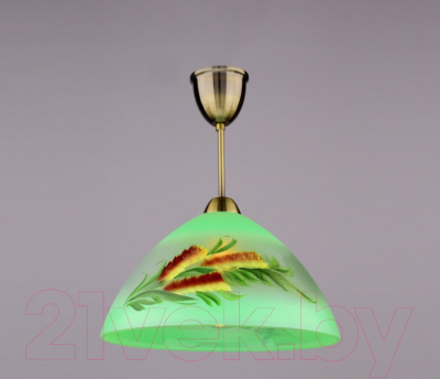 Потолочный светильник РОССвет РС-017 (бронза/камыш салатовый)