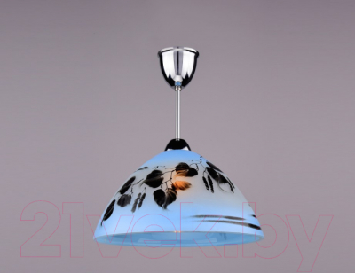 Потолочный светильник РОССвет РС-017 (хром/березовый лист голубой)