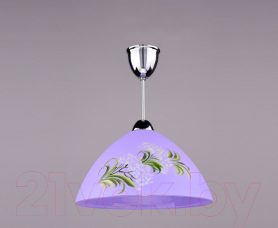 Потолочный светильник РОССвет РС-017 (хром/метелка фиолетовая)