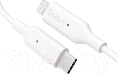 Кабель Hama Lightning (m) USB Type-C (m) Mfi / 00183295 (1м, белый)