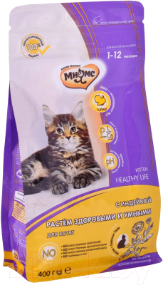 Сухой корм для кошек Мнямс Kitten с индейкой / 703911 (400г)