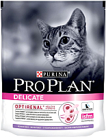 Сухой корм для кошек Pro Plan Delicate Optirenal с индейкой (400г) - 