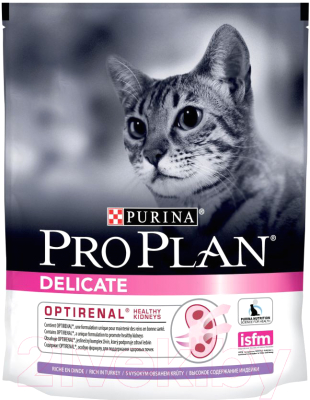 Сухой корм для кошек Pro Plan Delicate Optirenal с индейкой (400г)