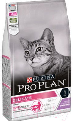 Сухой корм для кошек Pro Plan Delicate Adult с индейкой (3кг)