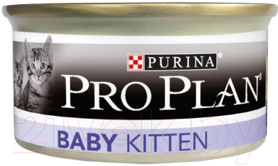 Влажный корм для кошек Pro Plan Baby Kitten с курицей (85г)