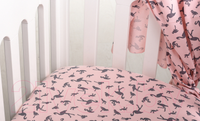 Комплект постельный для малышей Пеленкино Фламинго / К0108