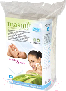 Ватные диски Masmi Natural Cotton из органического хлопка (60шт)