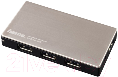 USB-хаб Hama UltraActive / 54544 (серебристый)