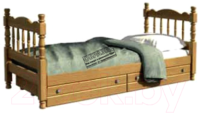 Односпальная кровать Bravo Мебель Аленка 90x200 (сосна)