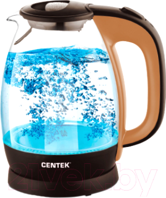 Электрочайник Centek CT-0056 (бежевый/кофе)