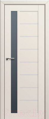 Дверь межкомнатная ProfilDoors Модерн 37U 60x200 (магнолия сатинат/стекло графит)