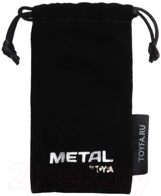 Пробка интимная ToyFa Metal / 717017-129 (темно-серебристый с кристаллом рубин)