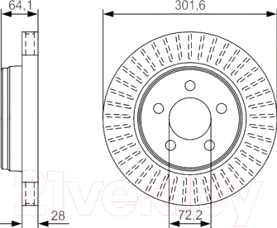 Тормозной диск Bosch 0986479U04