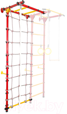 Опция к детскому спортивному комплексу Юный Атлет Рукоход-Лайт с сеткой (красный)