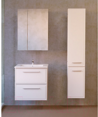 Шкаф с зеркалом для ванной Raval Quadro-Fest 75 / Qua.03.75/W