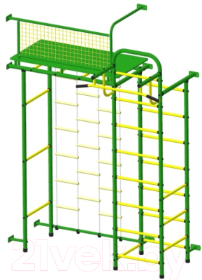 Детский спортивный комплекс Пионер 10ЛМ (зеленый/желтый)