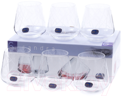Набор стаканов Bohemia Crystal Sandra 23013/C5987/290 (6шт)