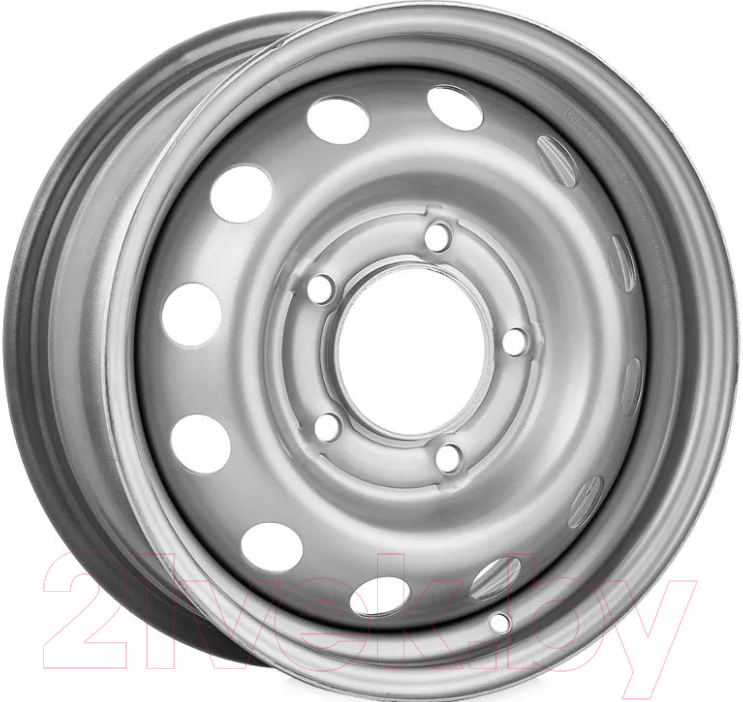 Штампованный диск Trebl 64G48L 15x6" 5x139.7мм DIA 98.6мм ET 40мм Silver