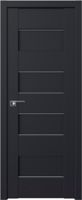 Дверь межкомнатная ProfilDoors Модерн 45U 80x200 (черный/стекло матовое)