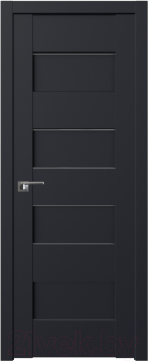 Дверь межкомнатная ProfilDoors Модерн 45U 80x200 (черный/стекло графит)