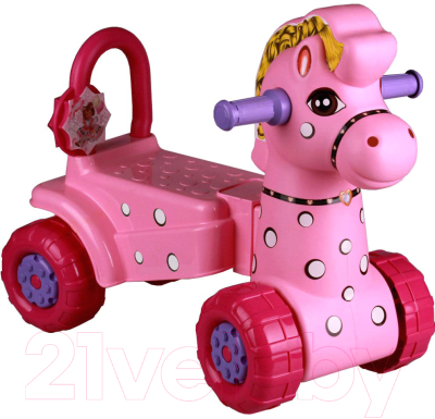 Каталка детская Альтернатива Лошадка / М3896 (розовый)