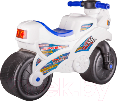 Каталка детская Альтернатива Мотоцикл / М6724 (белый)