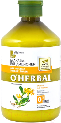 

Бальзам для волос Elfa Pharm, O'herbal для объема тонких волос