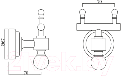 Крючок для ванной Jaquar AQN-CHR-7761