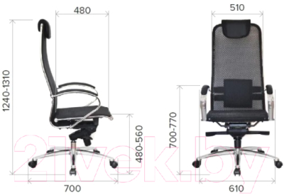 Кресло офисное Everprof Deco (сетка/черный)