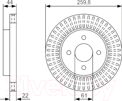 

Тормозной диск Bosch, 0986479U02
