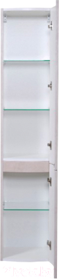 Шкаф-пенал для ванной Аква Родос HeadWay R / ОР0002706 (бетон бежевый, подвесной) - Вид изнутри 