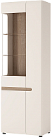 Шкаф с витриной Anrex Linate 3D/Typ 01L (белый/сонома трюфель) - 