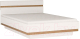 Полуторная кровать Anrex Linate 140/Typ 91-01 с ПМ (белый/сонома трюфель) - 