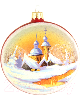 Шар новогодний Грай Деревенская церковь Ш100-41