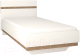 Односпальная кровать Anrex Linate 90/Typ 90 (белый/сонома трюфель) - 