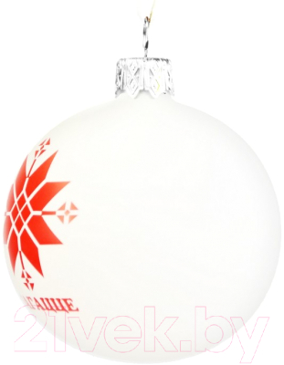 Шар новогодний Грай Орнамент-Багацце на белом Ш80-75