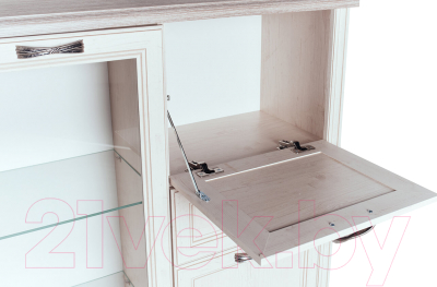 Шкаф с витриной Anrex Monako 1V2D1S (сосна винтаж/дуб анкона)