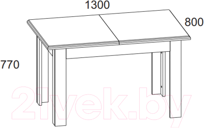 Обеденный стол Anrex Monako (сосна винтаж/дуб анкона)