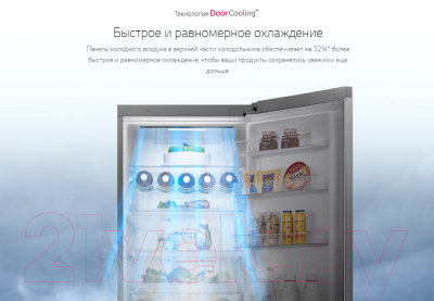 Холодильник с морозильником LG DoorCooling+ GA-B459MLSL