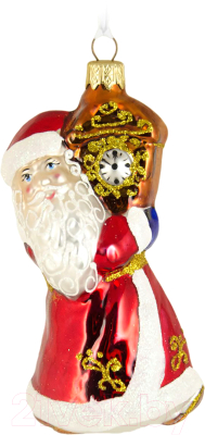 Елочная игрушка Грай Дед Мороз и часы Ф-58
