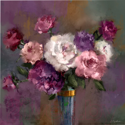 Картина Orlix Фиолетовые цветы в вазе / CA-12526