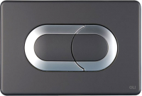 Кнопка для инсталляции Oli Salina 640097 (черный матовый/хром) - 
