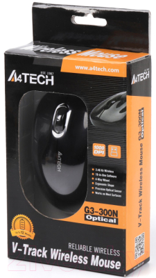 Мышь A4Tech G3-300N Wireless (черный/серебристый)
