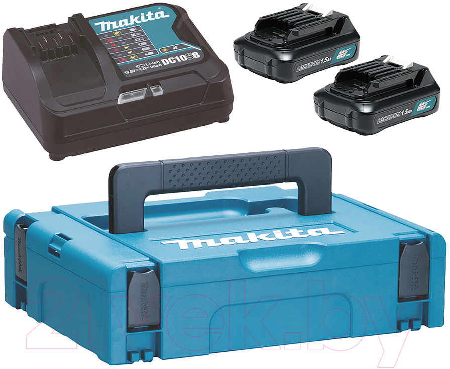 Набор аккумуляторов для электроинструмента Makita BL1016 c зарядным DC10SB (197652-7) — фото 2