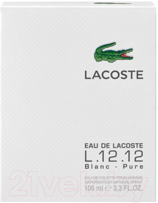 Туалетная вода Lacoste Eau De Lacoste L.12.12 Blanc Pure (100мл)