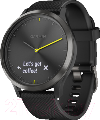 Умные часы Garmin Vivomove HR Sport / 010-01850-21 (L, черный)