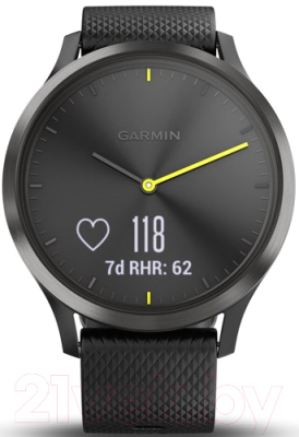 Умные часы Garmin Vivomove HR Sport / 010-01850-21 (L, черный)